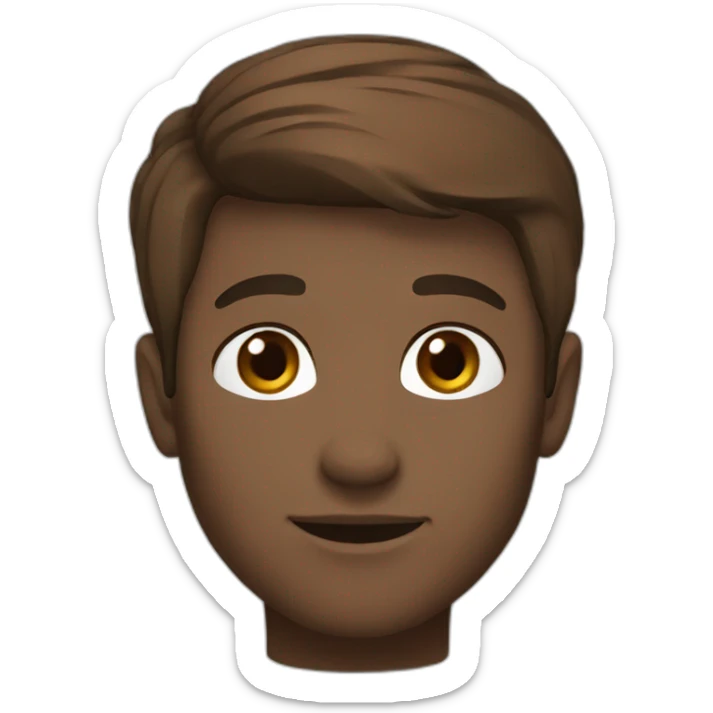 brown eyed with brown hair sticker
