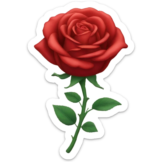 red rose sticker