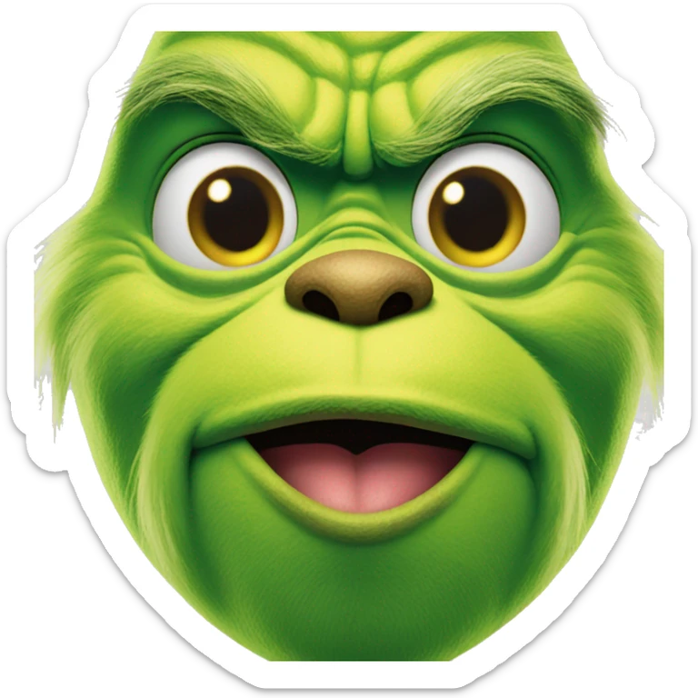 Grinch blowing kiss  sticker