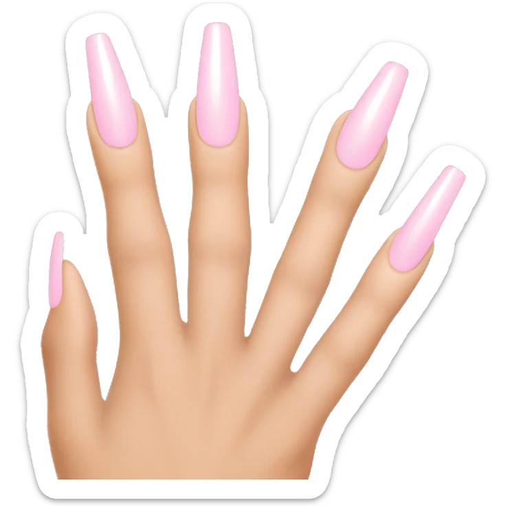 Light pink nails sticker