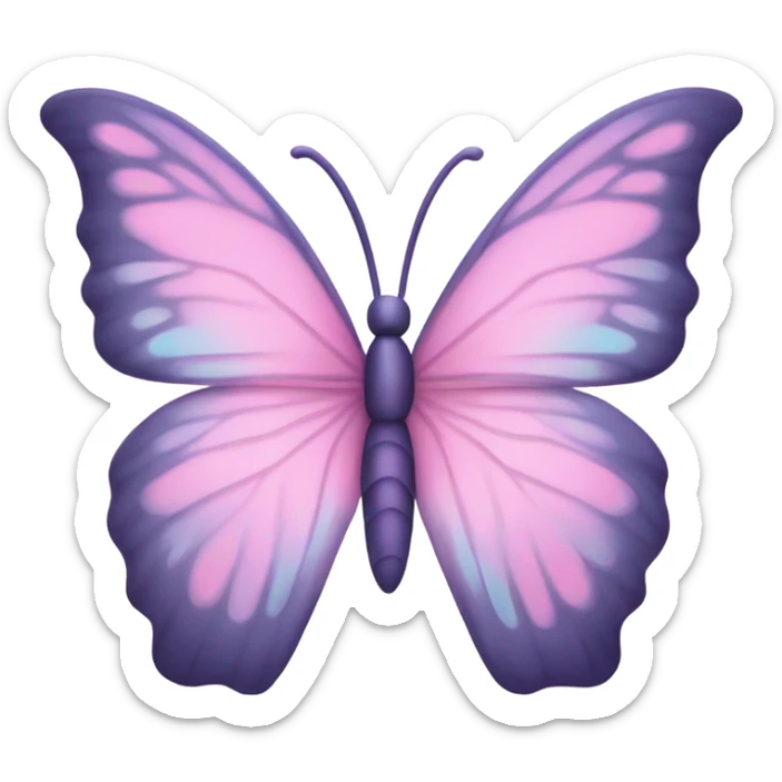 Pink butterfly sticker