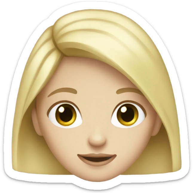girl with blonde hair green eyes and fair skin sticker