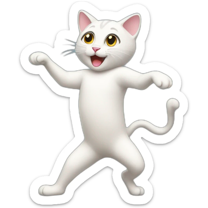 dancing cat sticker