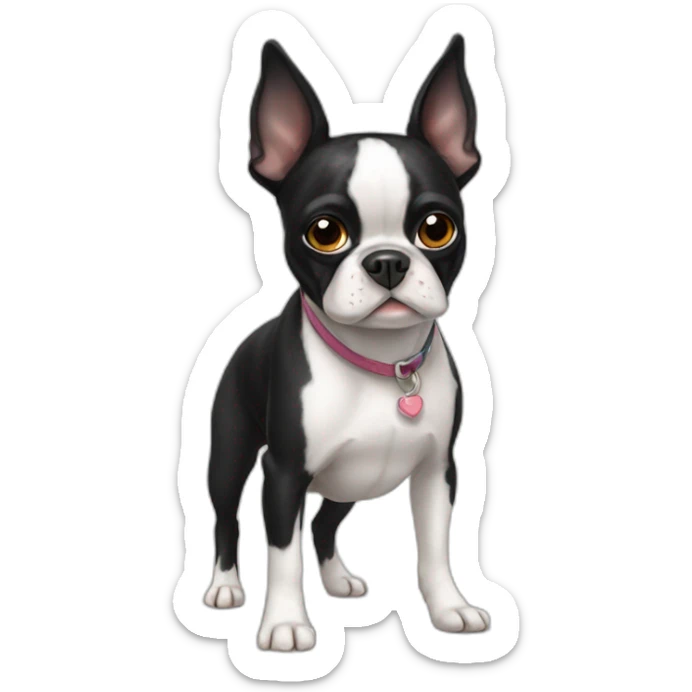 boston terrier sticker