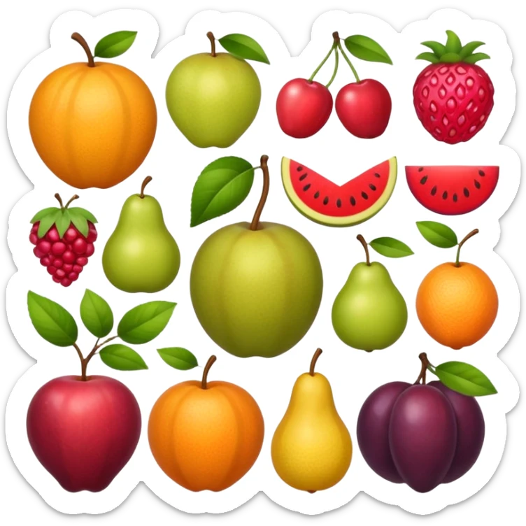 colorful fruit sticker