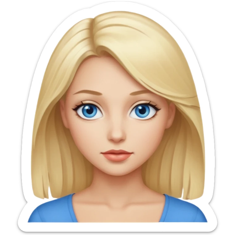 blonde hair blue eyes woman sexy look sticker