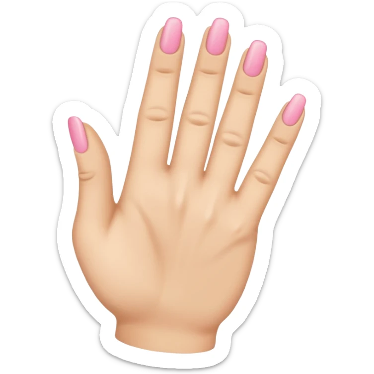 A hand emoji where your pinky finger my finger and your ring finger are sticking down but your other fingers are sticking up sticker