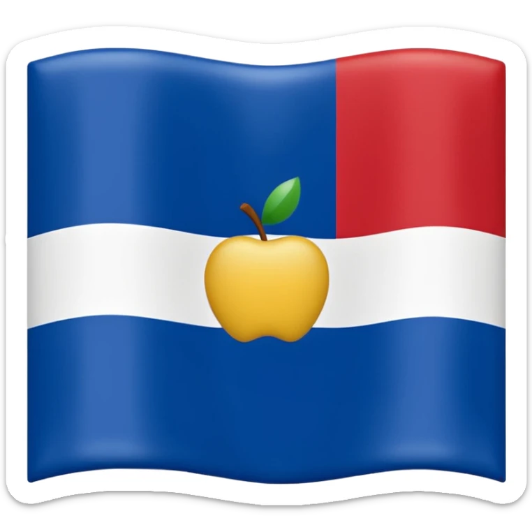bandeira dos Açores, estilo emoji Apple, com detalhes suaves, formato quadrado, sem texto sticker