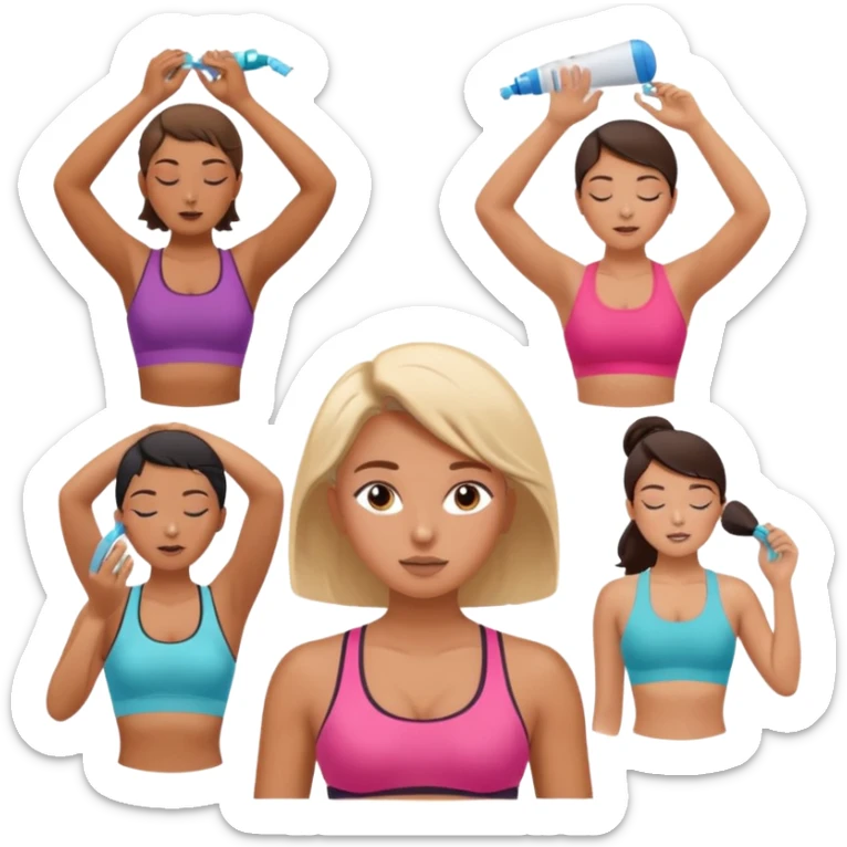 Faça ela fazendo academia, dormindo, finalizando o cabelo,se maquiando fazendo skin Care e tomando banho Premium  sticker