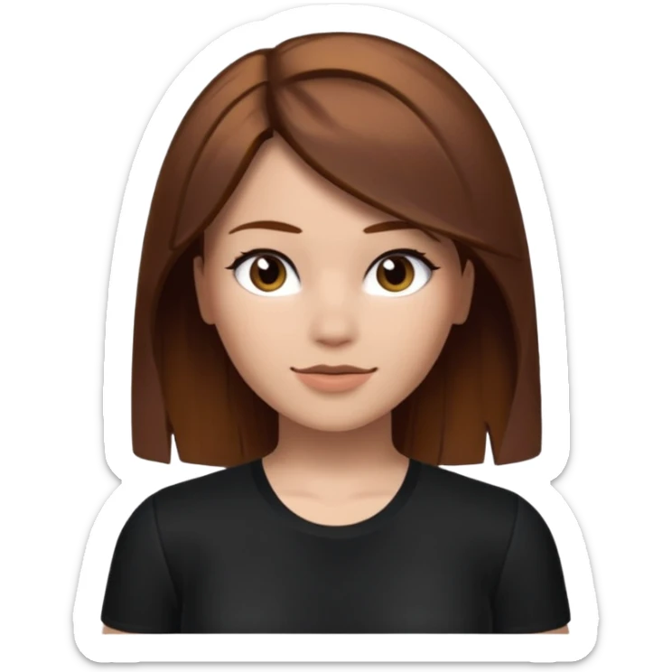 Roblox darians46 AVATARgirl whit brown hair and black shirt sticker