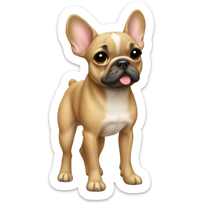Fawn frenchie standing sticker