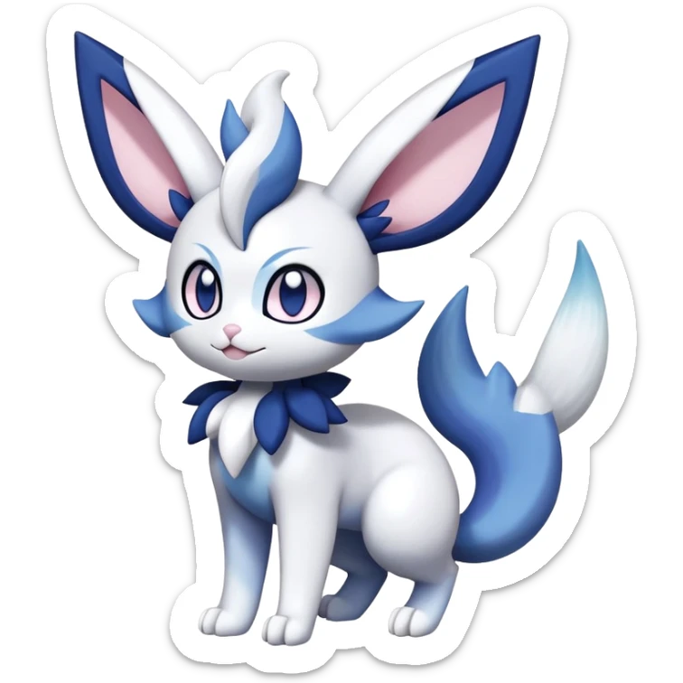 Noibat-Sylveon-Meowstic-Fakémon-hybrid-creature (full body)  sticker