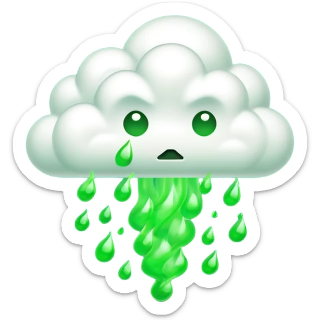 poisonous gas, isometric sticker