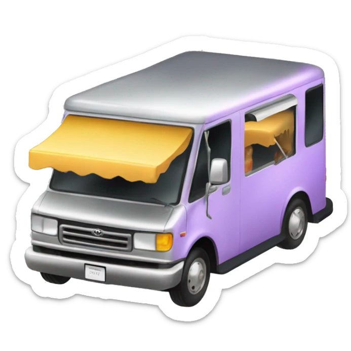 Toyota 2027 flying mini limousine food truck  sticker