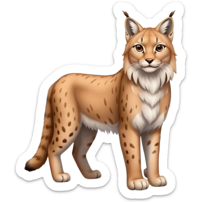 Eurasian Lynx in the snow beautiful aesthetic scenery (full body) sticker