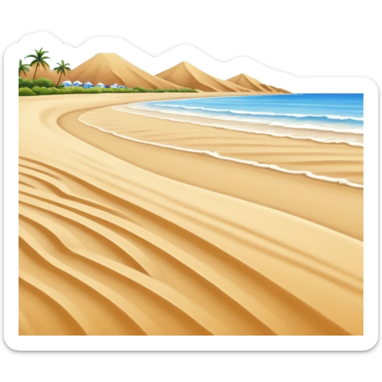 playa paisaje sin que sea un cuadro y que el cielo azul y la arena esten recortada sticker