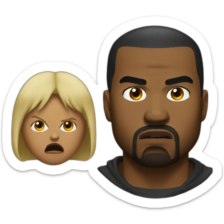 angry kanye sticker