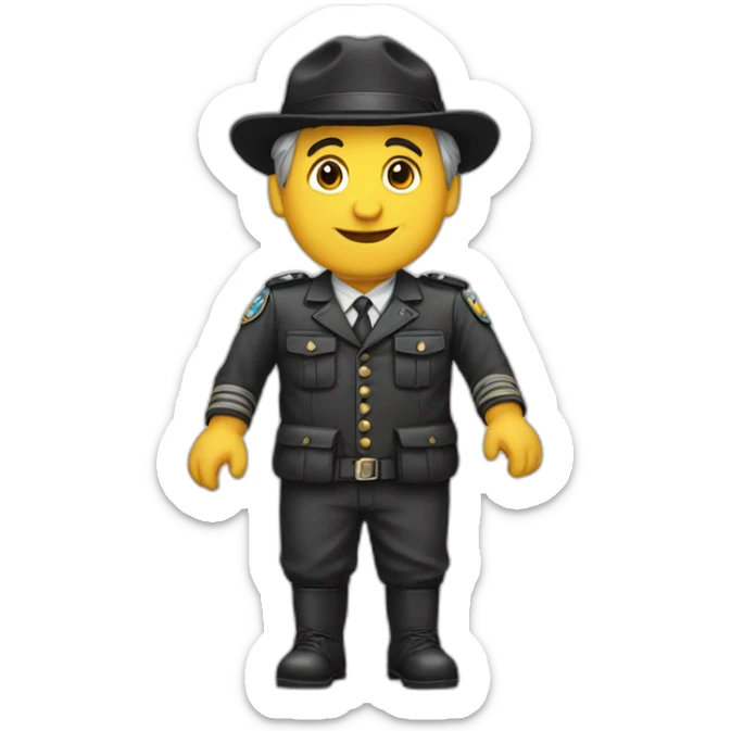 Un homme allemand qui fait un salut de droite sticker