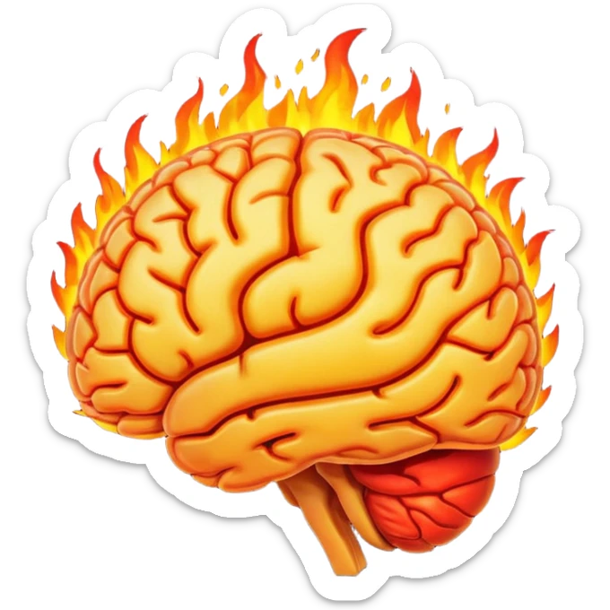 Fire brain sticker