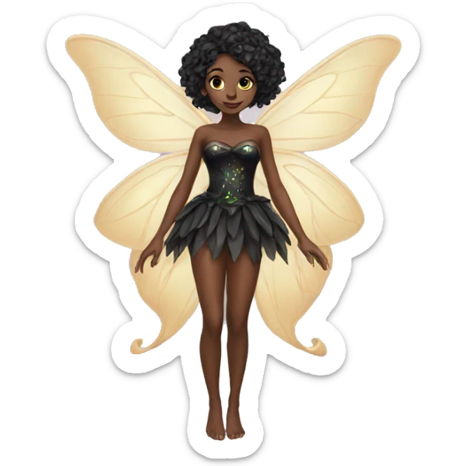 Black fairy sticker