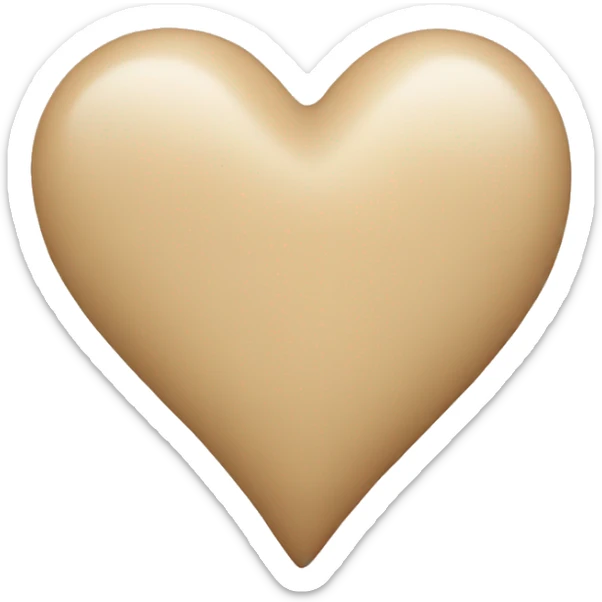 Beige heart sticker
