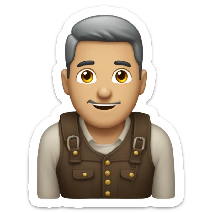 Hombre de 30 años con las manos abiertas, no sabe los que haces sticker