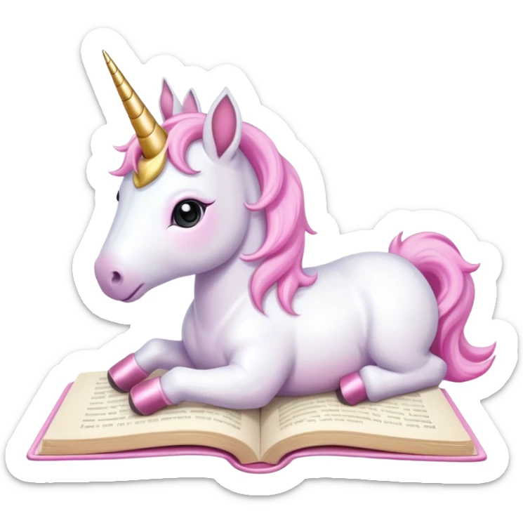 Unicorns read book
A baby unicorn lying on its belly, flipping pages with its hoof.













 sticker