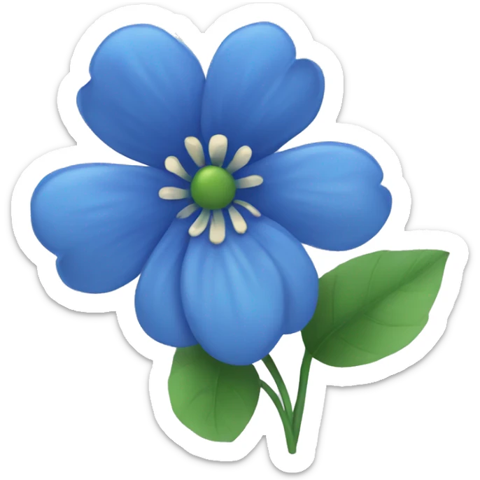 Blue flower  sticker