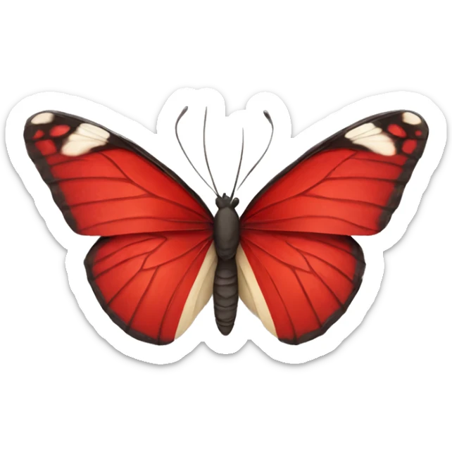 Red butterfly  sticker
