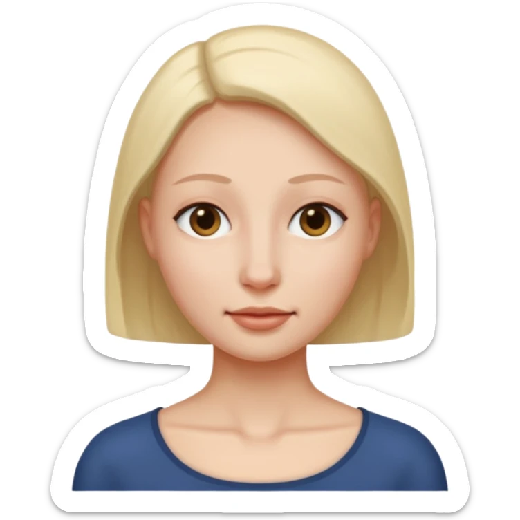 sugeneruok moters galva be akiu ir burnos be noses ir plauku sticker