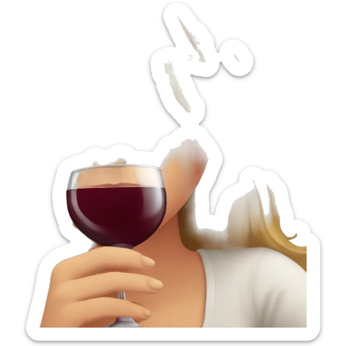 A blonde beautiful girl and a light brown hair super cute beautiful girl drink wine together sticker