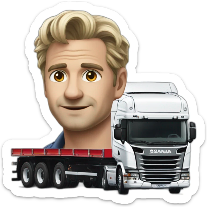 Peinture du film GENTELMEN sur un scania v8 sticker