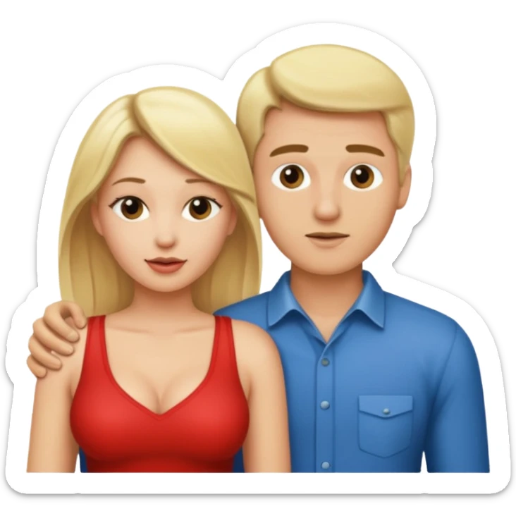 A blonde women and a man having sex doggy style sticker