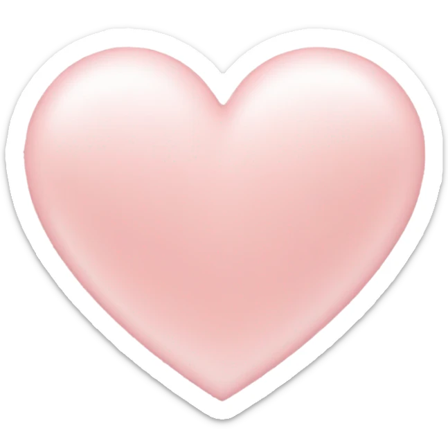 Light Pink heart sticker