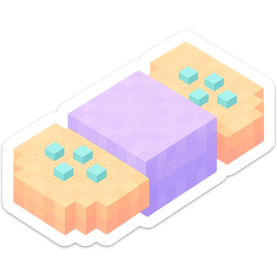 bandage, blocky and fluffy, pastel colors sticker