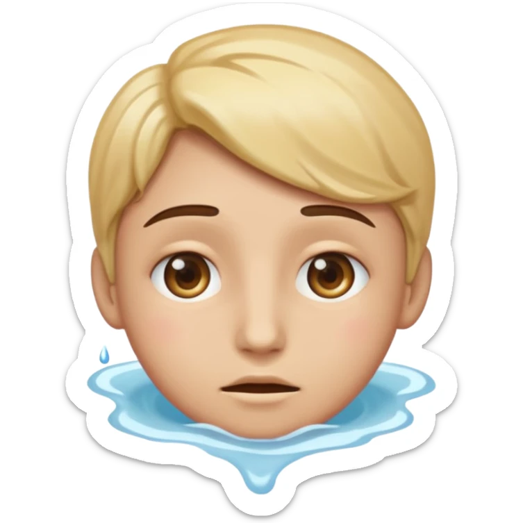 so like a sad face 🥺 and mix of this☺️ and this😔, like someone is sad because you ignore them but they have that cute smiley face with watery but not watery eyes and you cant say no to them, but make it classic emoji not woman or man emoji sticker