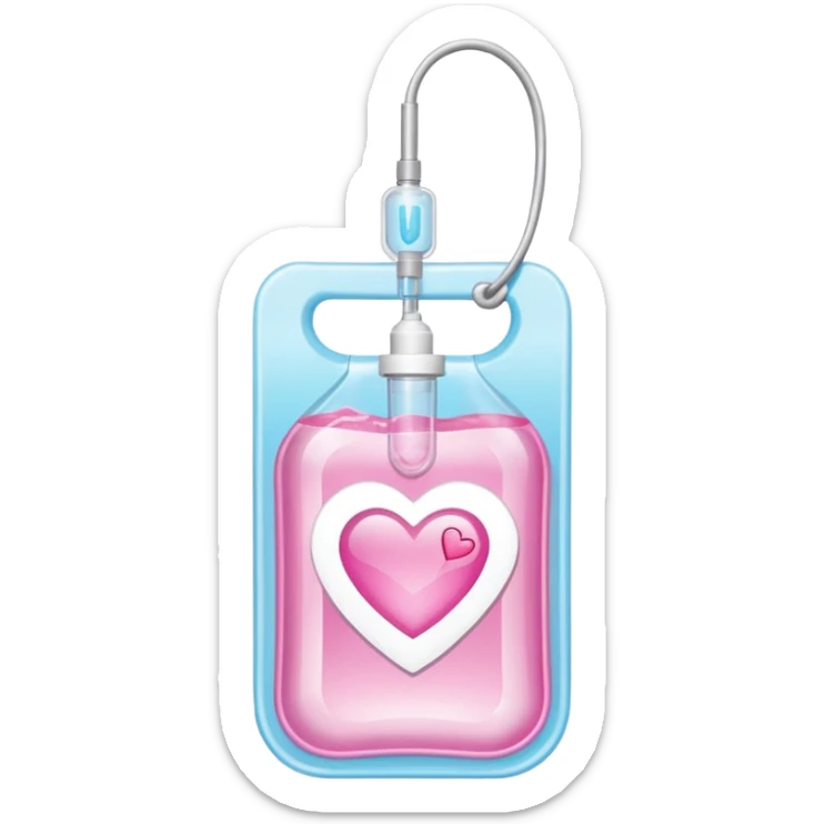 IV bag that looks like Love Island (the television show) sticker