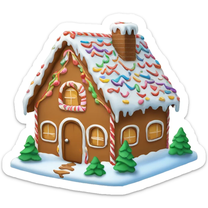 gingerbread house sticker