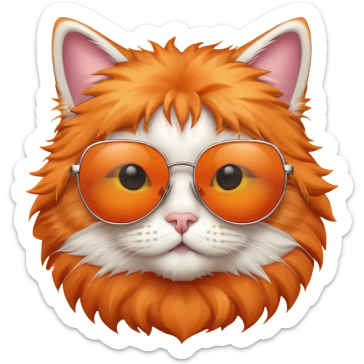 Cat with sunglasses sticker