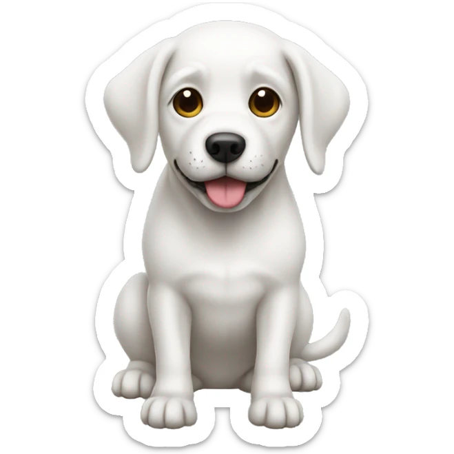 Dog white sticker