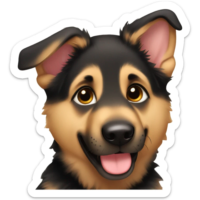 German shepherd puppy sticker