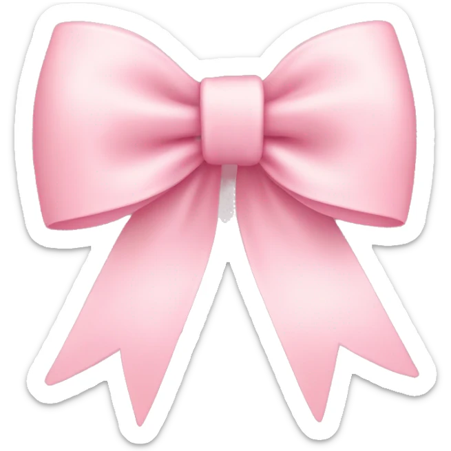 light pink bow on light pink bow sticker