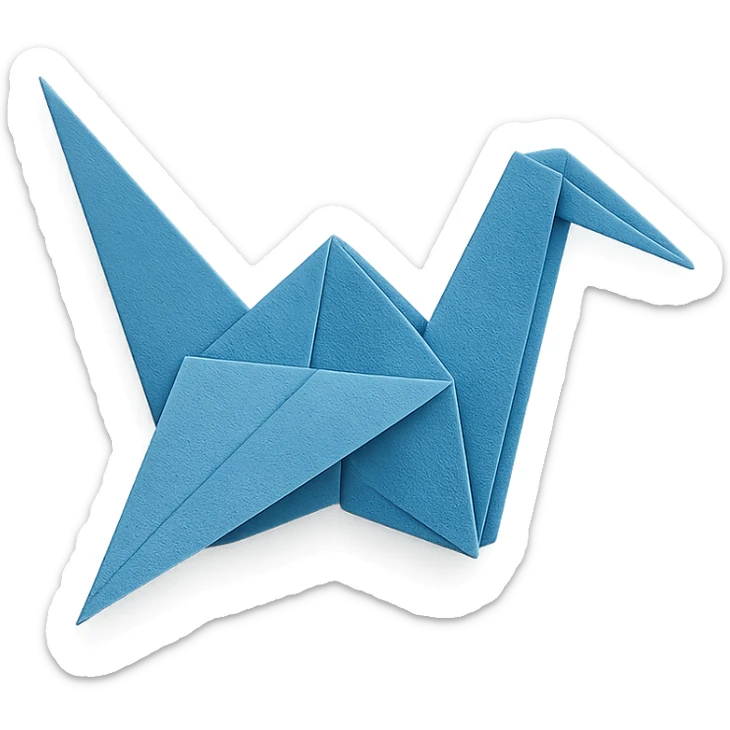 origami crane sticker