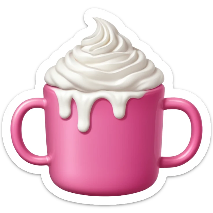 Cioccolata calda rosa aesthetic senza faccia sticker