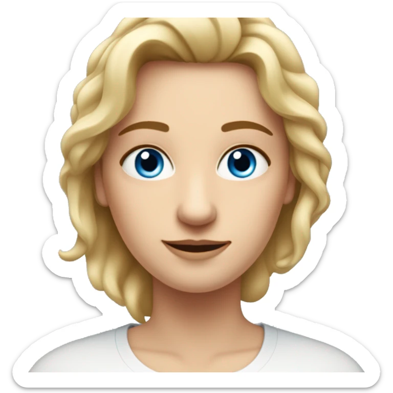 Frau mit heller haut, Blonden Haaren und blauen Augen zusammen mit Mann, helle haut, Braune haare und blaue Augean sticker