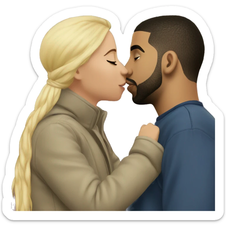 drake kissing  sticker