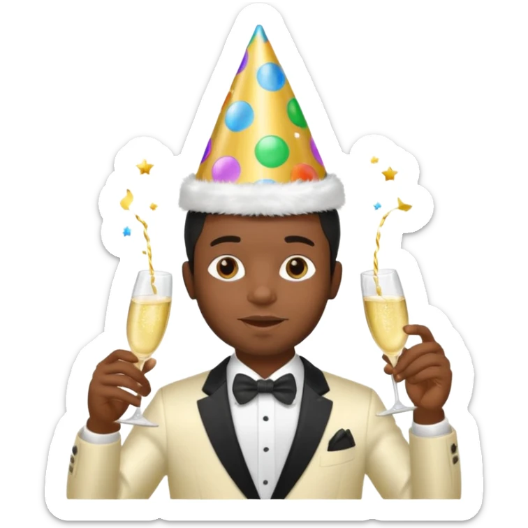do an emoji of a black guy with baby oil and dyddys parti sticker