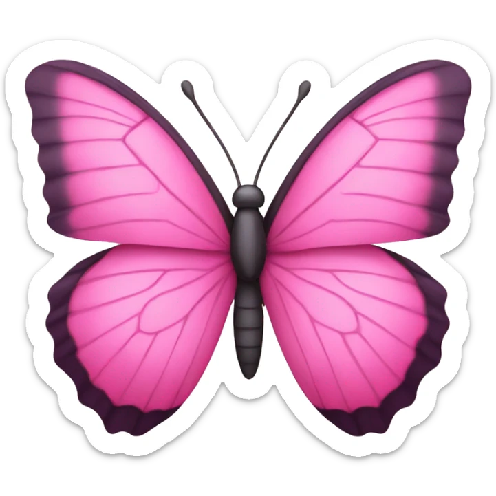 Pink butterfly sticker
