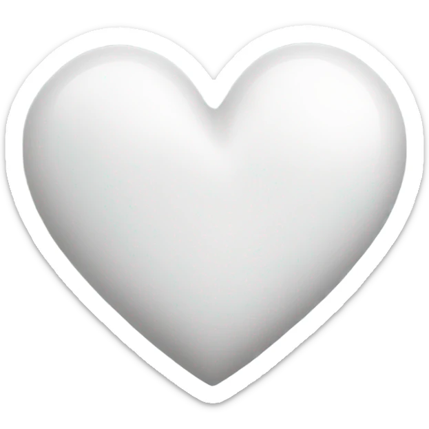 White heart sticker