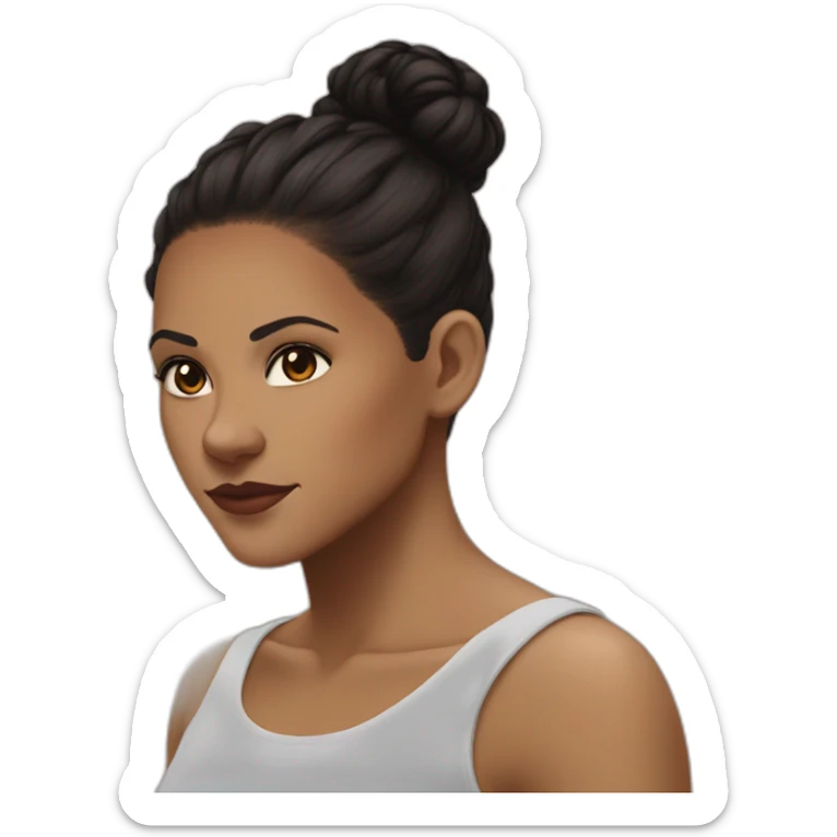 Wentworth miller and a black girl brown eyes and sblack hair in a bun sticker